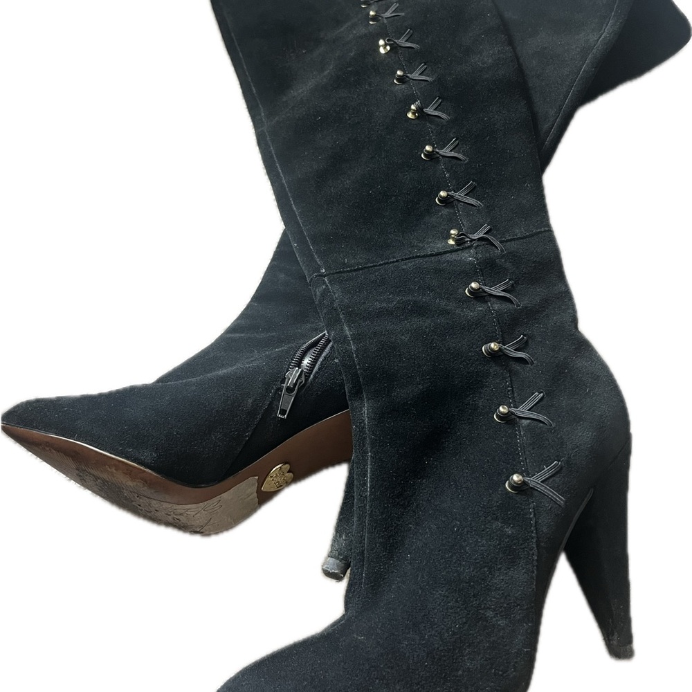 Betsey Johnson Black Knee-High Women's Boots